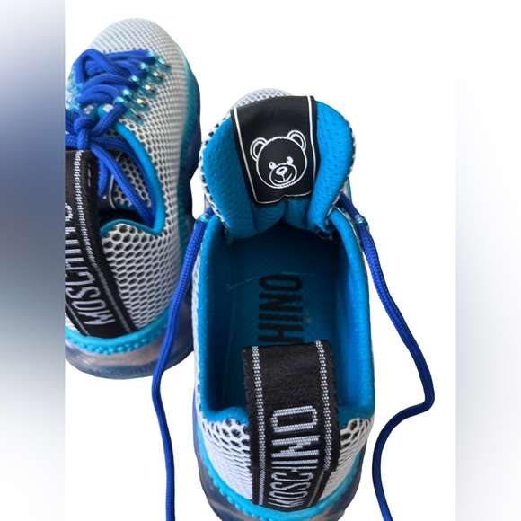 MOSCHINO “bubble teddy” sneakers Blue - size 9.5 - Picture 5 of 8